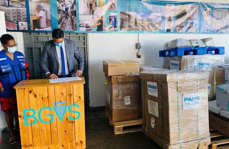 Handover ICU ventilators from PAHO to Suriname