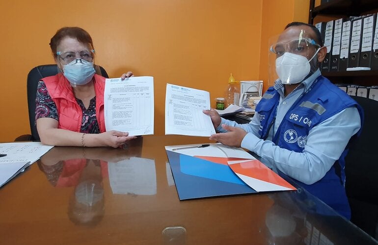 Entrega de climatizacion de sala COVID-19 del Hospital Escuela