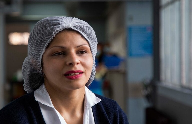 Lorena Piñeiro, la responsable de Enfermería del Centro COVID ASSE (en el Hospital Español