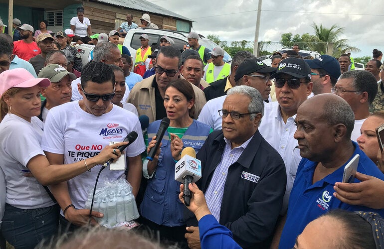 Durante la jornada contra el dengue
