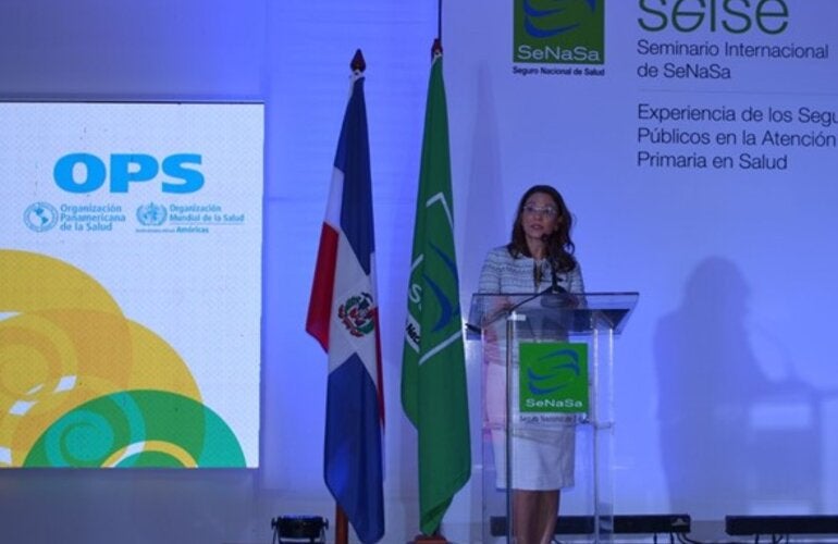 Representante de OPS durante la actividad