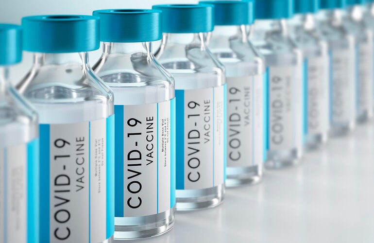 COVID-19 vaccine flasks