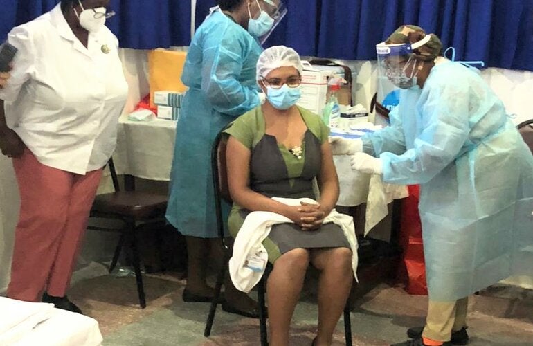 Vaccination begins Guyana