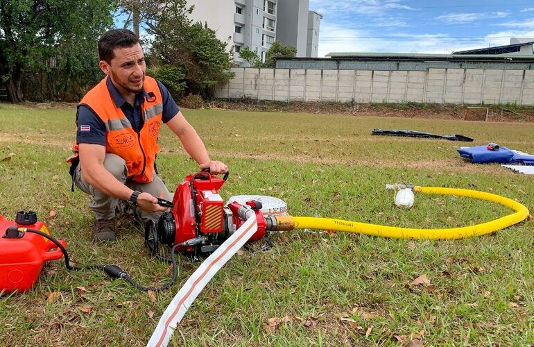 Participante en el curso de sistemas de purificación de agua