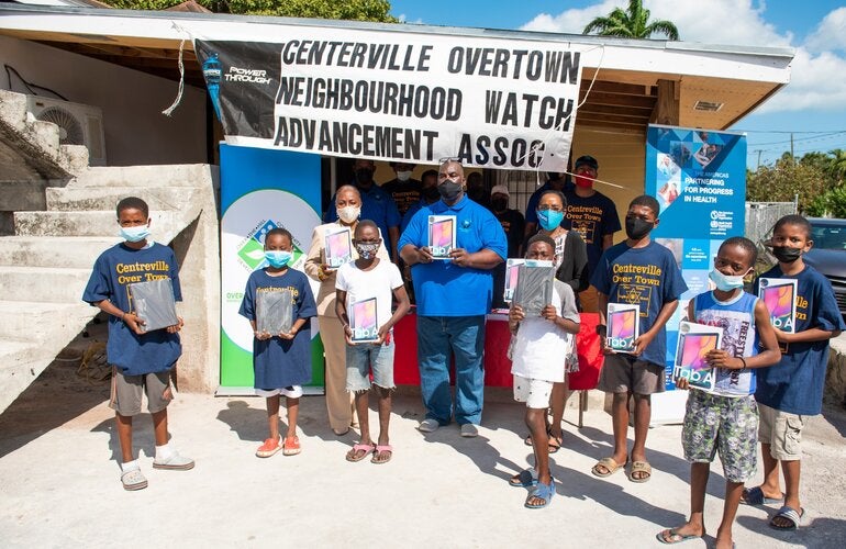 PAHO-WHO donates tablets to the Over-the-Hill Community Development Partnership