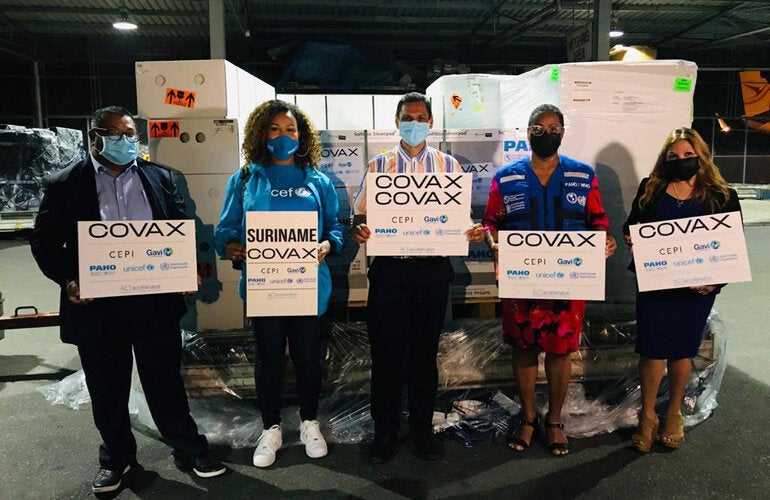 Suriname receives its first COVID-19 vaccines through the COVAX Facility