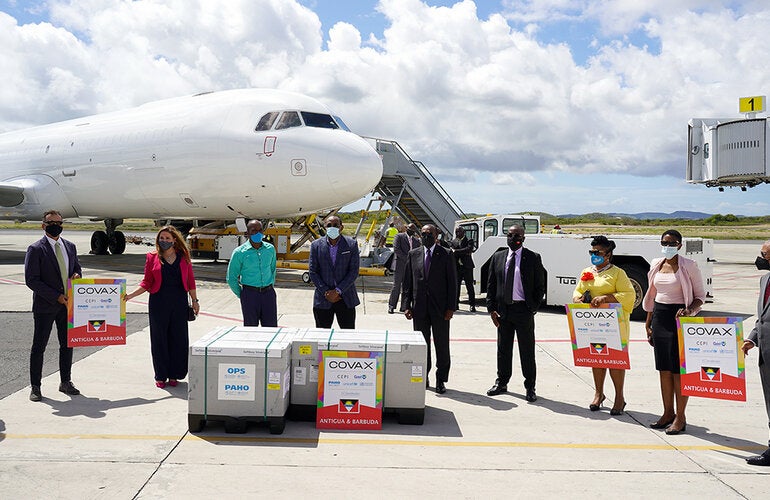 COVAX vaccines arrival in Antigua
