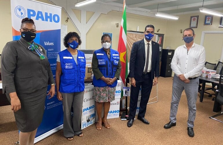 PAHO Donates Equipment to Retirement Homes