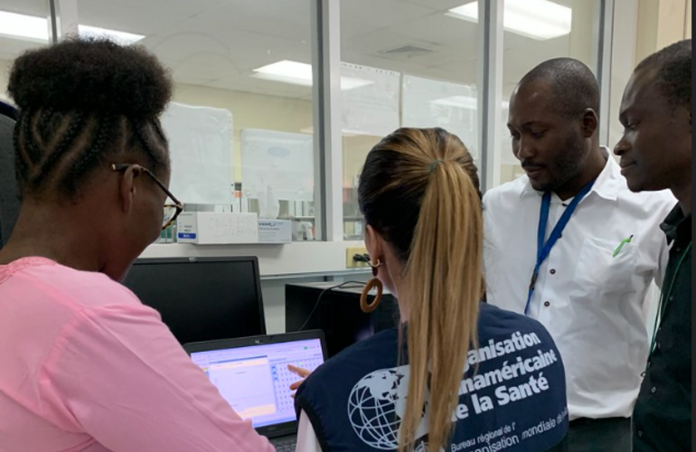 Health workers in Haiti