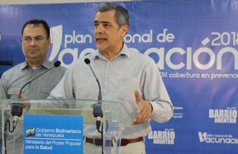 Venezuela lanza campaña de vacunación para interrumpir la circulación del virus del sarampión