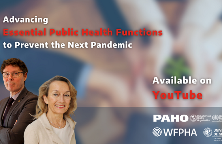 Webinario sobre funciones esenciales de salud pública