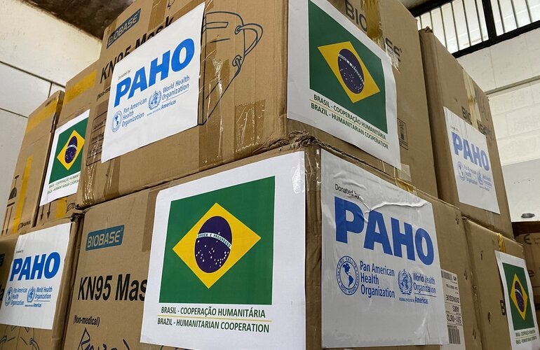 Brazil and PAHO donate crucial protective equipment in support of the COVID-19 response in Suriname