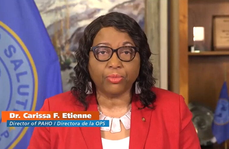 Dr. Carissa F. Etienne presents Annual Report to OAS
