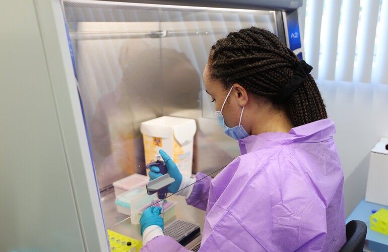 Testing at laboratory