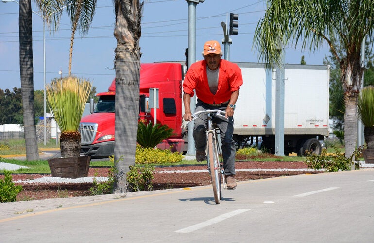 Ciclista en Celaya