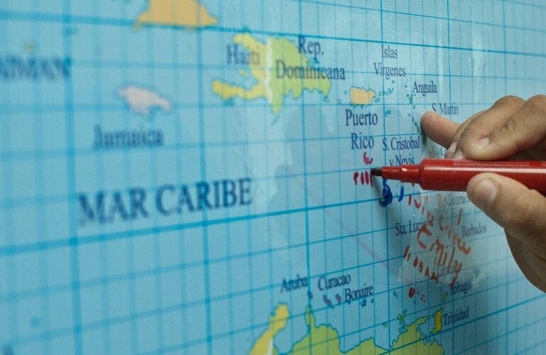 Mapa del Caribe