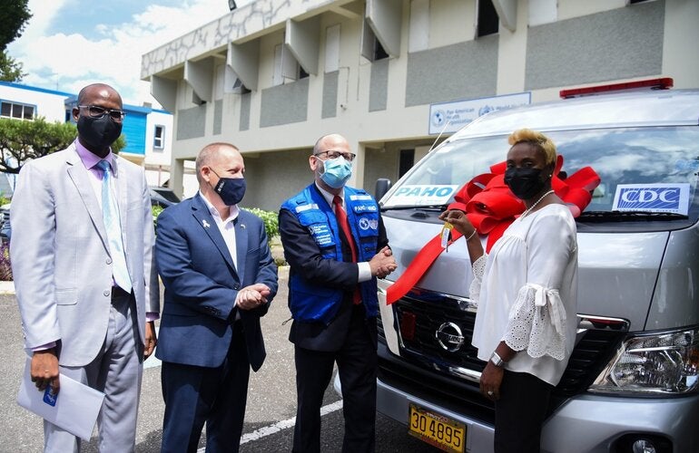 Image of PAHO-CDC Donation to Jamaica's Ministry of Health and Wellness
