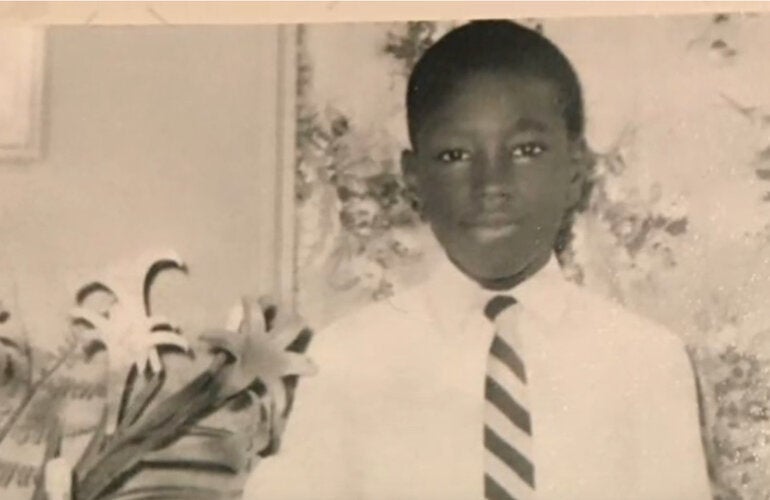 David Rudder as a child