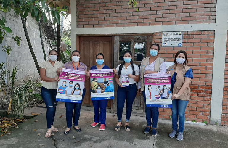 entrega de materiales comunicación vacuna vph