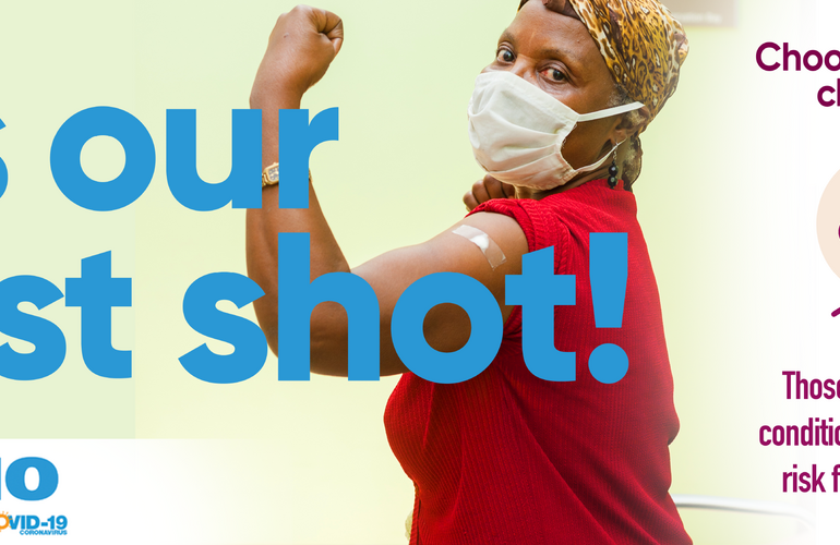 It's our best shot vaccination banner for Trinidad and Tobago