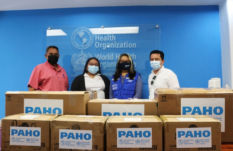 PAHO handover PPEs to Belize Tourism Board