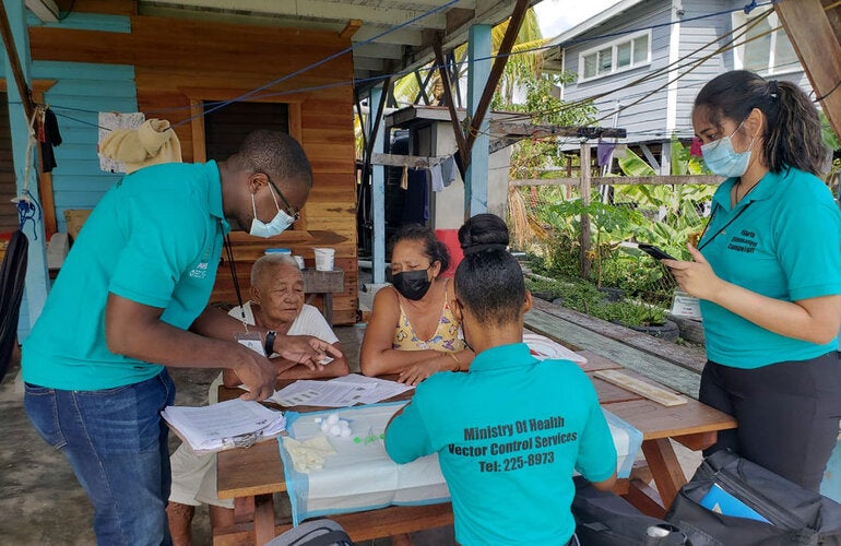 Guyana supera los desafíos planteados por la pandemia de COVID-19 para seguir avanzando hacia la eliminación de la filariasis linfática