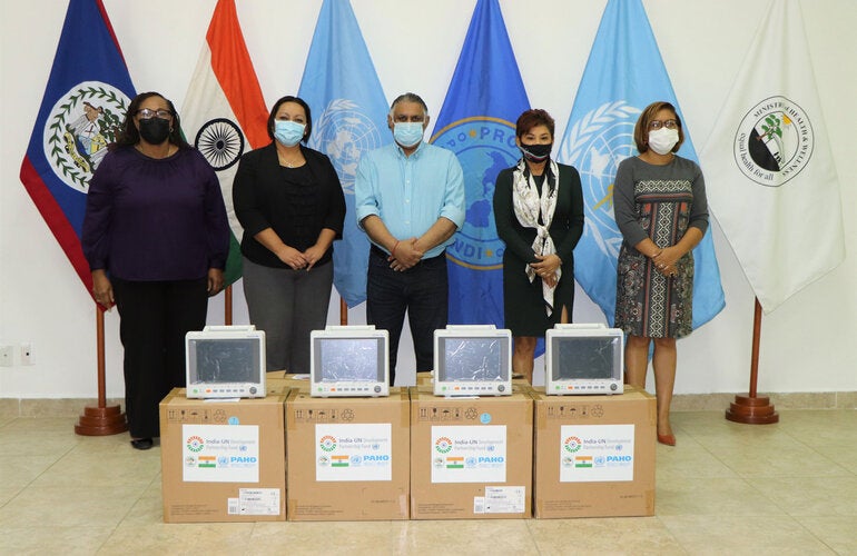 India-UN Development Partnership Fund in Belize donates 20 patient monitors to Ministry of Health and Wellness 