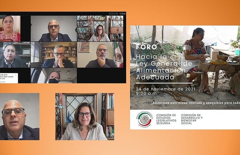OPS ratifica su respaldo a hacia una legislación en México por una alimentación adecuada