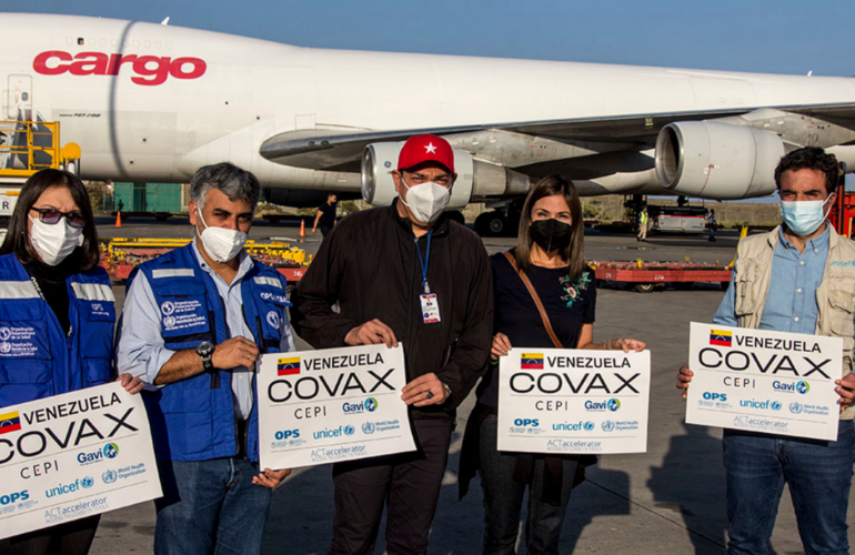 Tercer envio de vacunas COVAX a Venezuela
