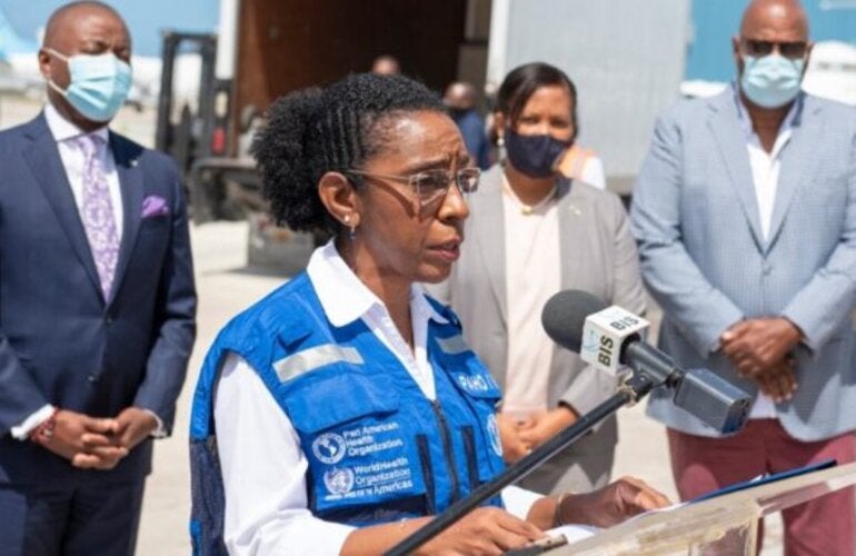 Dr Eldonna Boisson, PAHO/WHO Country Representative for The Bahamas and Turks and Caicos Islands