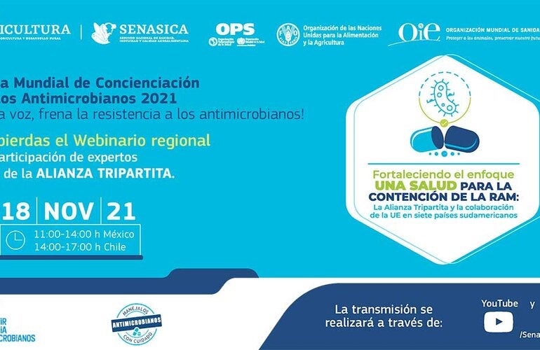 Webinario revisará acciones para la adopción efectiva de prácticas que contengan el riesgo del uso indiscriminado de Antimicrobianos en diferentes sectores