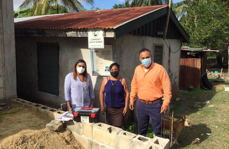 Meeting with CHW for malaria field activities