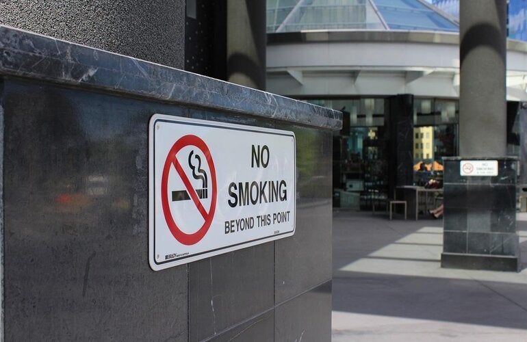 No smoking sign
