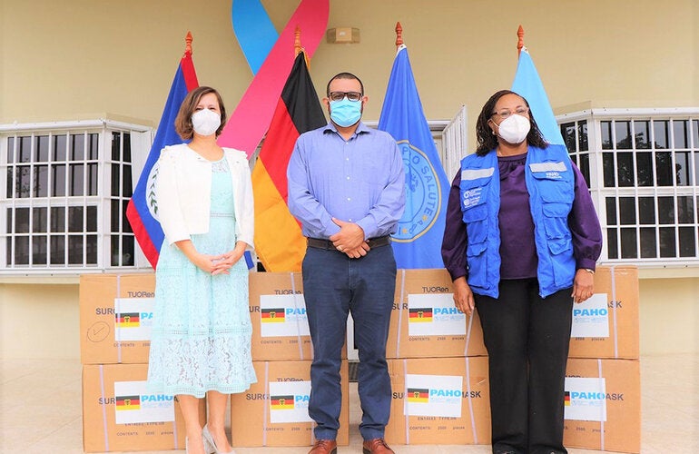 Masks handover from Government of Germany and PAHO/WHO