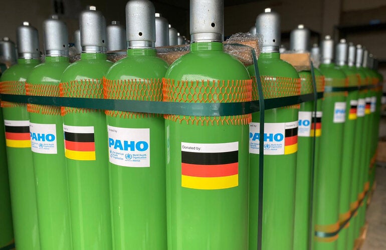 230 Steel Oxygen Tanks Donated to Suriname