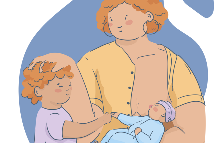 Madre-recién-nacido-y-hermano