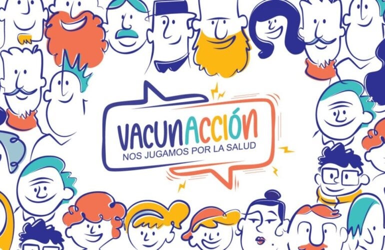 Afiche de la campaña #VaunAcción