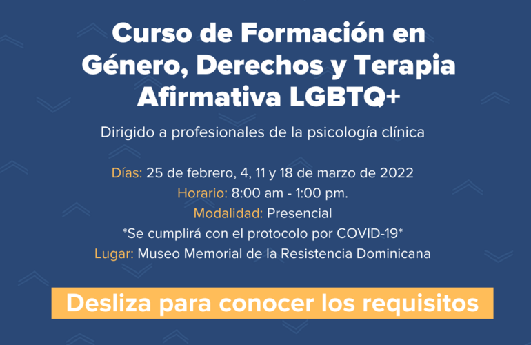 OPS apoya en realización curso de Formación en Género, Derechos y Terapia Afirmativa LGBTQ+