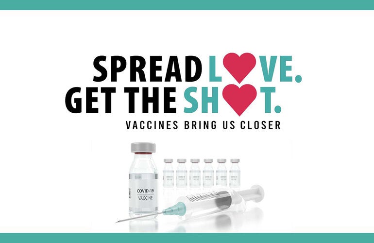 Spread love get the shot campaign