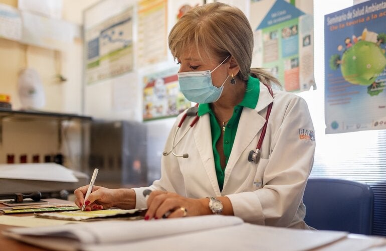 Health worker using the ICD-11