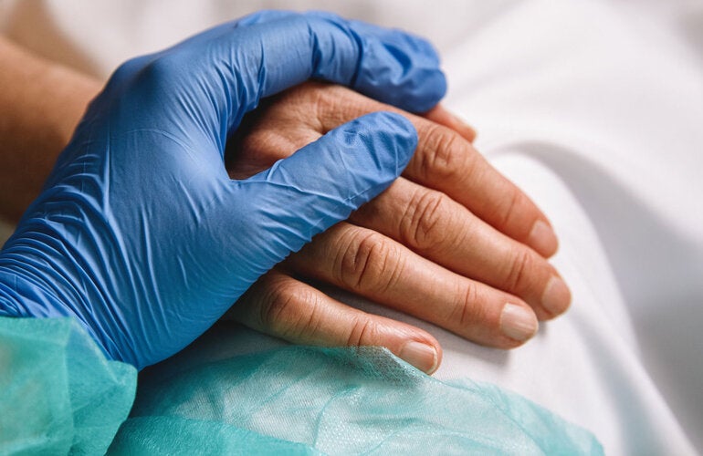 Doctor offering support to patient