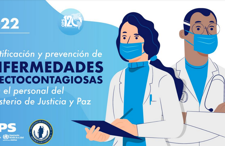 Imagen con portada del curso Identificación de enfermedades infectocontagiosas para el personal del Ministerio de Justicia y Paz