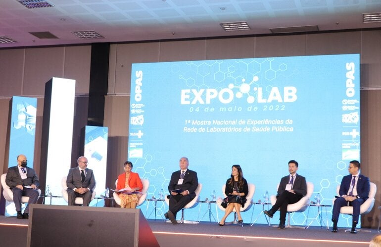 Mesa de abertura da 1ª Expolab