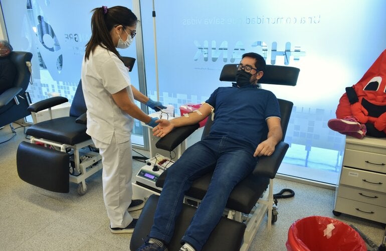 Donante de sangre en el Hospital Cuenca Alta