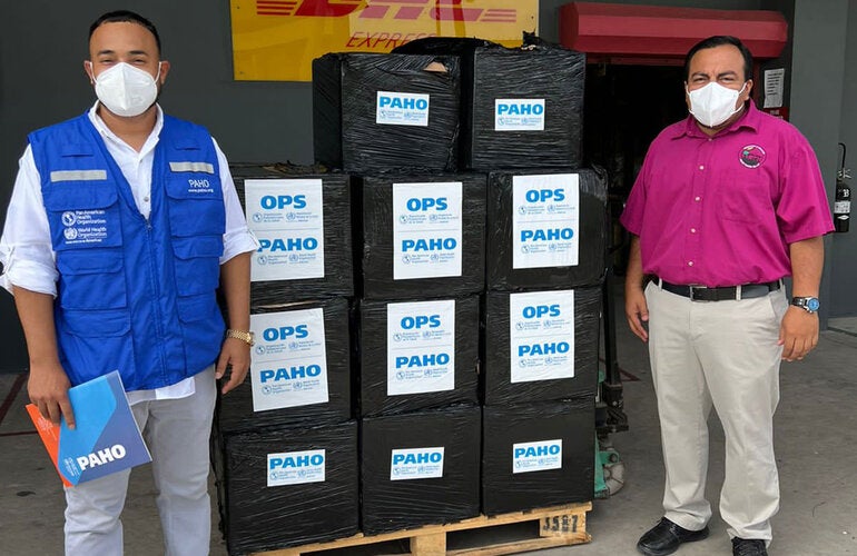 Malaria RDTs handed over MoHW Belize