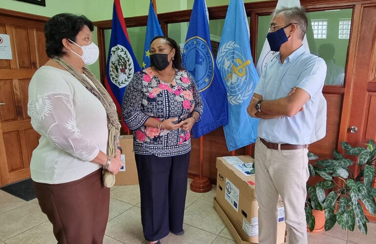 PAHO/WHO Belize and EU handover of server to the MoHW