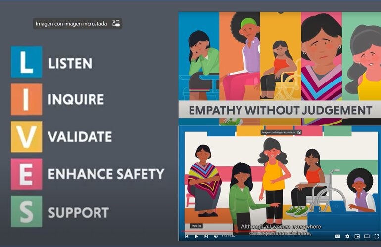 LIVES: new video series to strengthen first-line support in cases of sexual assault or intimate partner violence