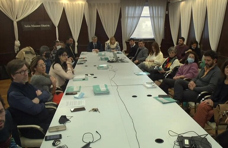 Autoridades del Ministerio de Salud y de la OPS/OMS, durante la presentación