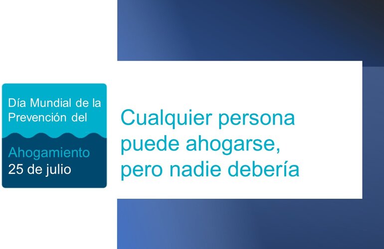 Ilustración con el texto Dia mundial de la prevención del ahogamiento
