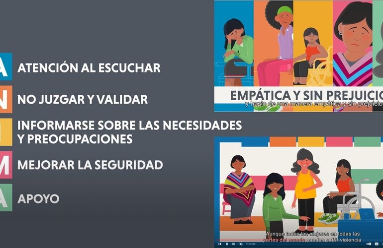 ANIMA: nueva serie de vídeos para reforzar las respuestas del sistema de salud a la violencia contra las mujeres